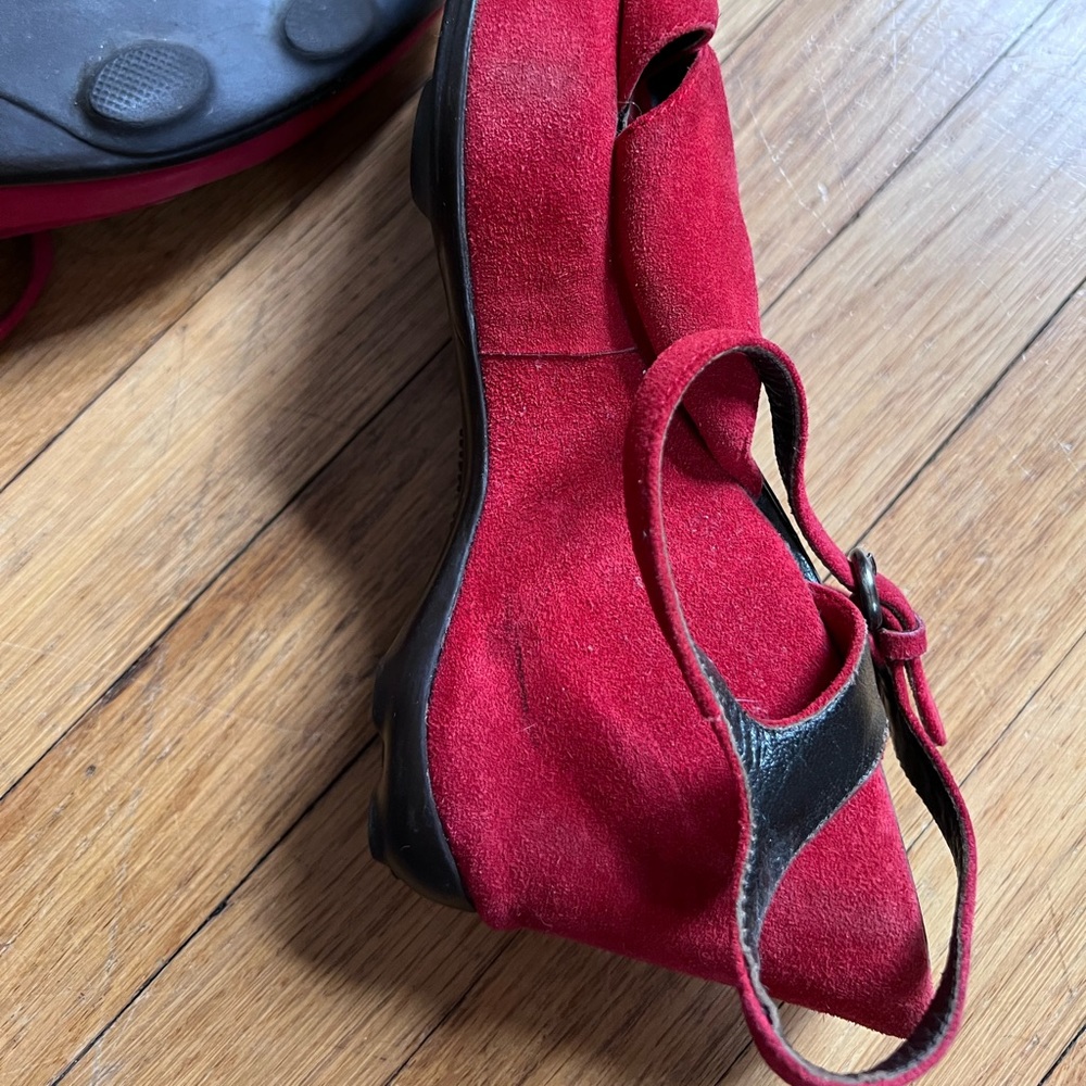 Miu Miu Red Suede Platforms Comfy! - image 2